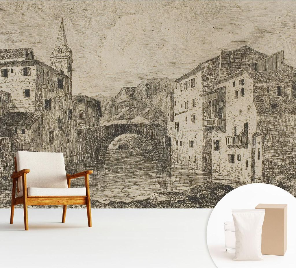 Fototapete - 312x219 cm - Tapete - Wandtapete - Wandbilder - Dekofolie - Tapete Folie - Wand - Dekoration - Wohnzimmer - Stadtpanorama