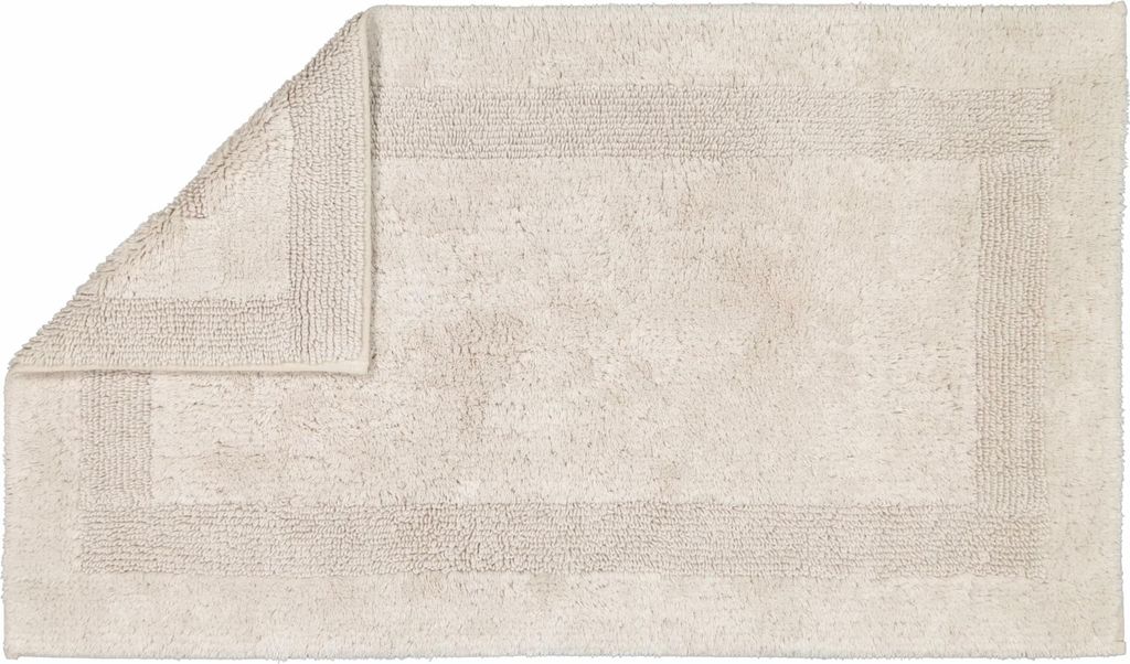 Cawö Badteppich Luxus Badteppich 1000 platin Größe 60x60 cm Farbe travertin