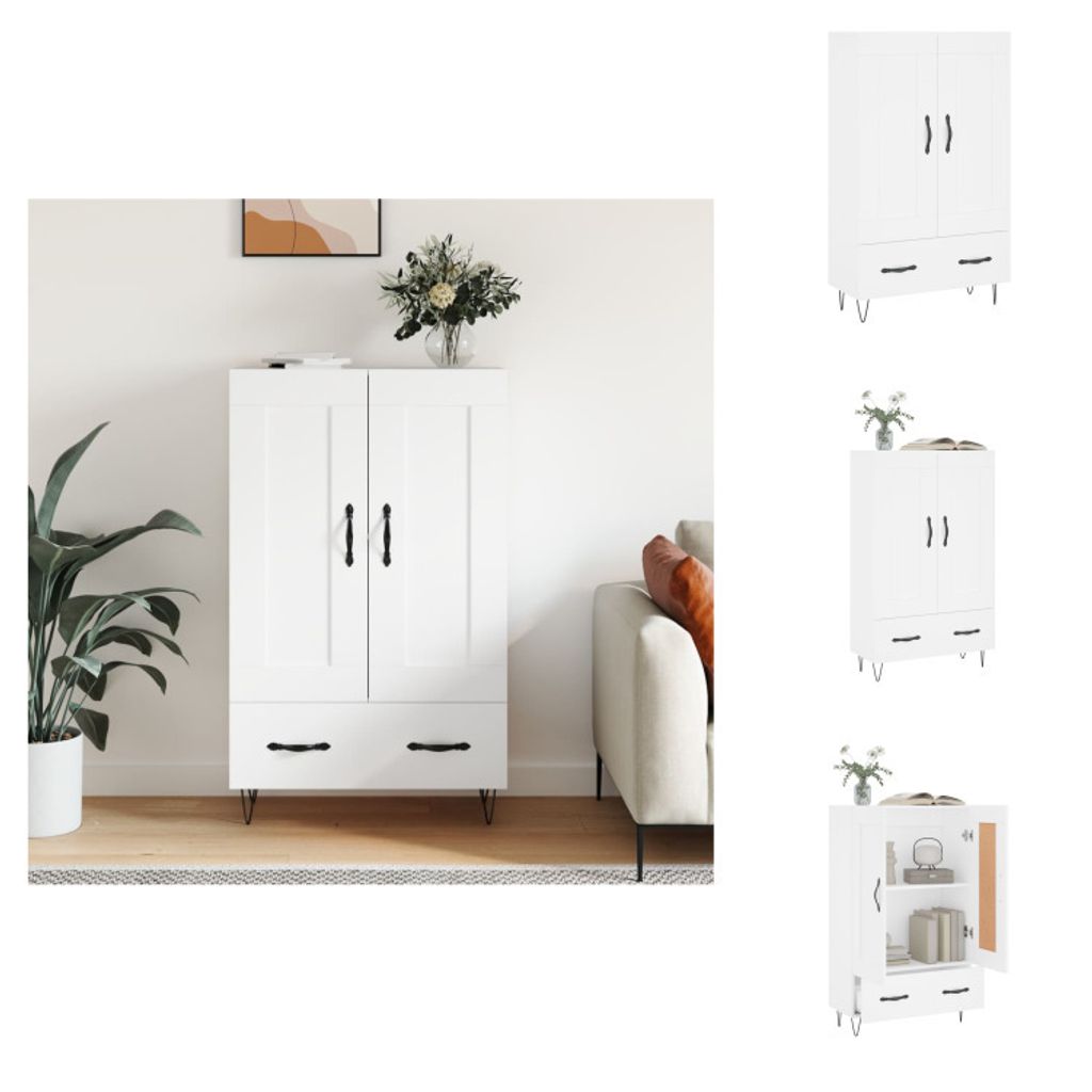 vidaXL Highboard Weiß 69,5x31x115 cm Holzwerkstoff - Sideboards