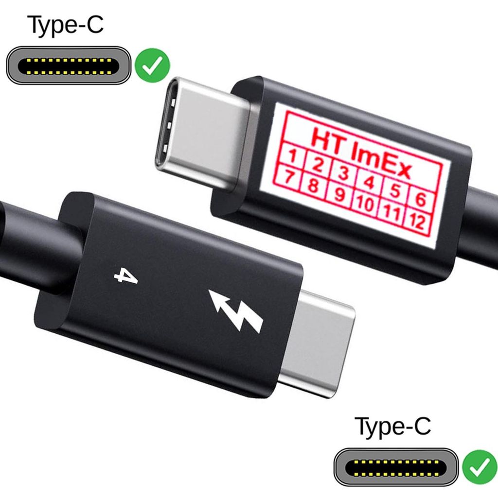 Thunderbolt 4 Usb C Schnellladekabel 40 Gbit/s 240W 5A USB C 8K Display 1M
