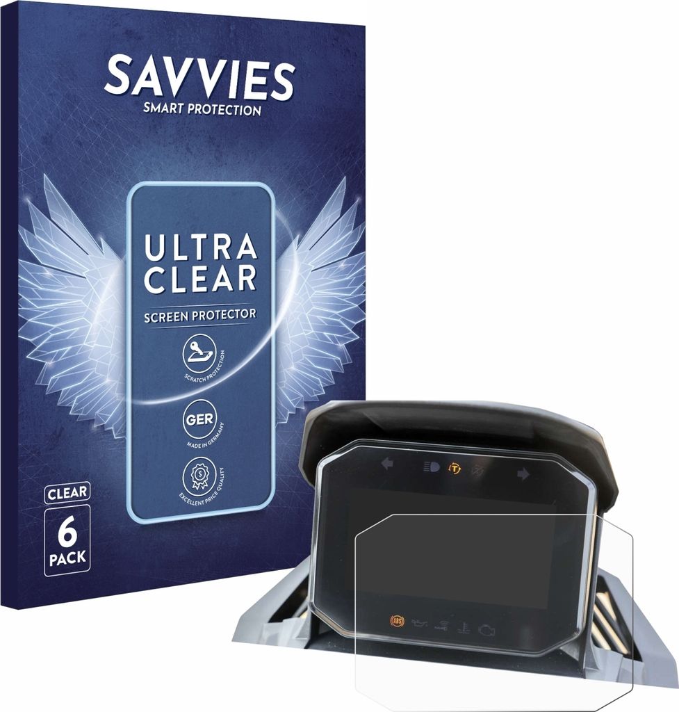 6x Für Honda ADV350 4" Schutzfolie Savvies Displayschutz Display Schutz Folie Klar Transparent