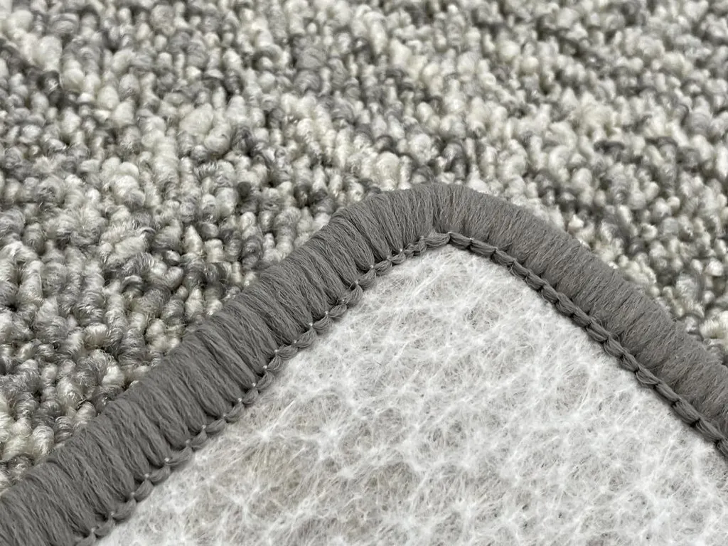 Tapis de Salon Carré Gris Alassio 150x150 cm au Design Contemporain - 6