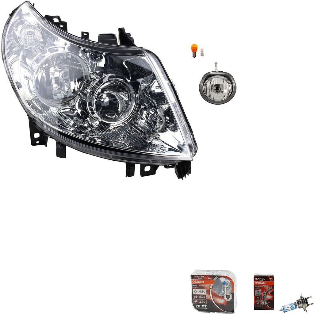 Johns, Scheinwerfer + Osram Night Breaker Laser passend für Fiat Ducato 250 251 11-14 R 1366101080 1369495080 1606664580 1606926880 0001366101080 ...