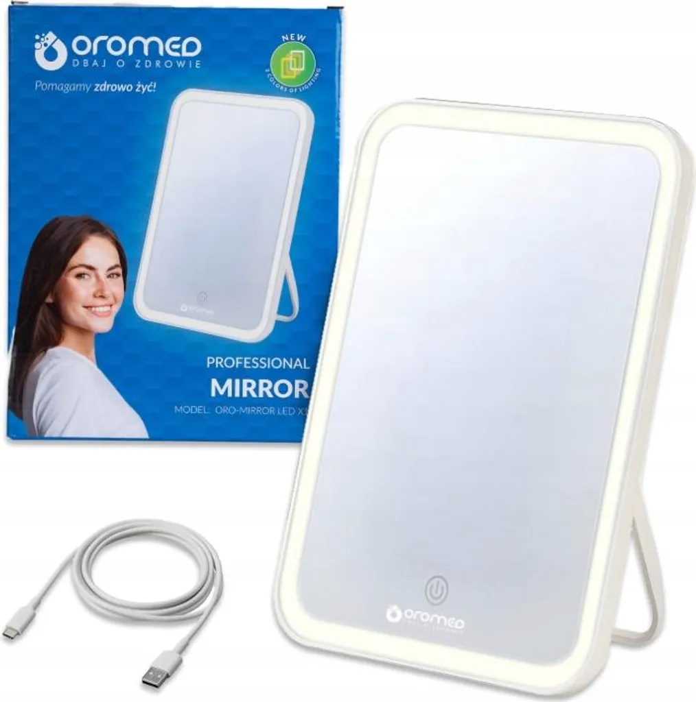 Miroir LED Haute Définition avec Fonction Anti-Buée et Cadre Argenté