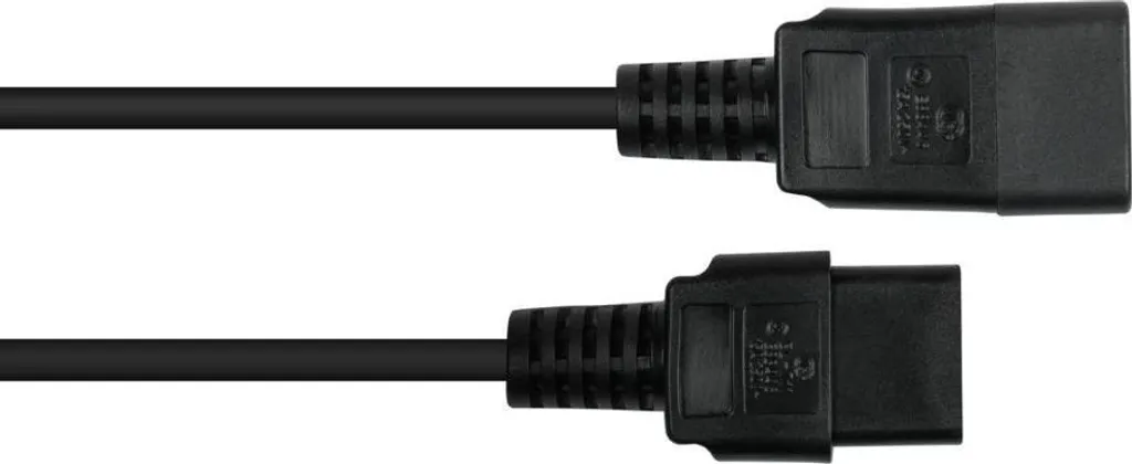 Rallonge Électrique Professionnelle C20 C19 Noire 3 mètres pour Onduleur PC - 2