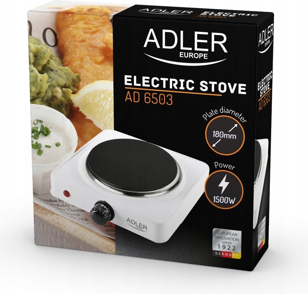 Adler AD 6503 Elektroherd-Einzelkochplatte 1500W, weiß Produktbild 16