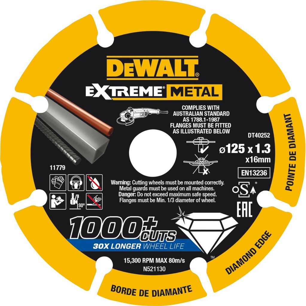 DEWALT Diamanttrennscheibe Extreme Metal DT40252, Ø 125mm Produktbild 