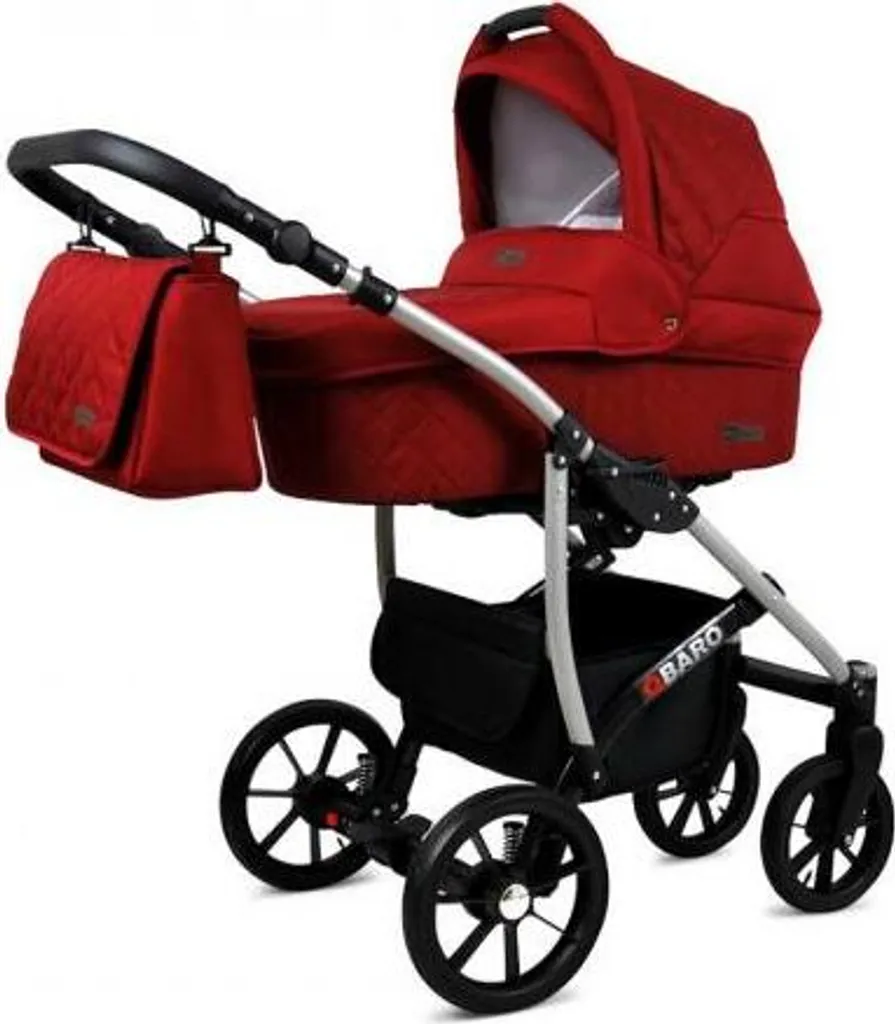 BabyLux Qbaro Chili 2in1 Poussette Combinée Trio avec Nacelle Souple