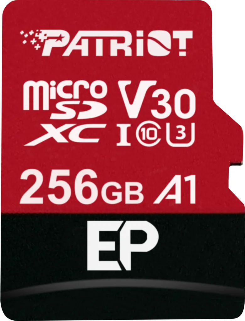 MicroSD Patriot 256GB EP Series V30 A1 per 4K e Smartphone