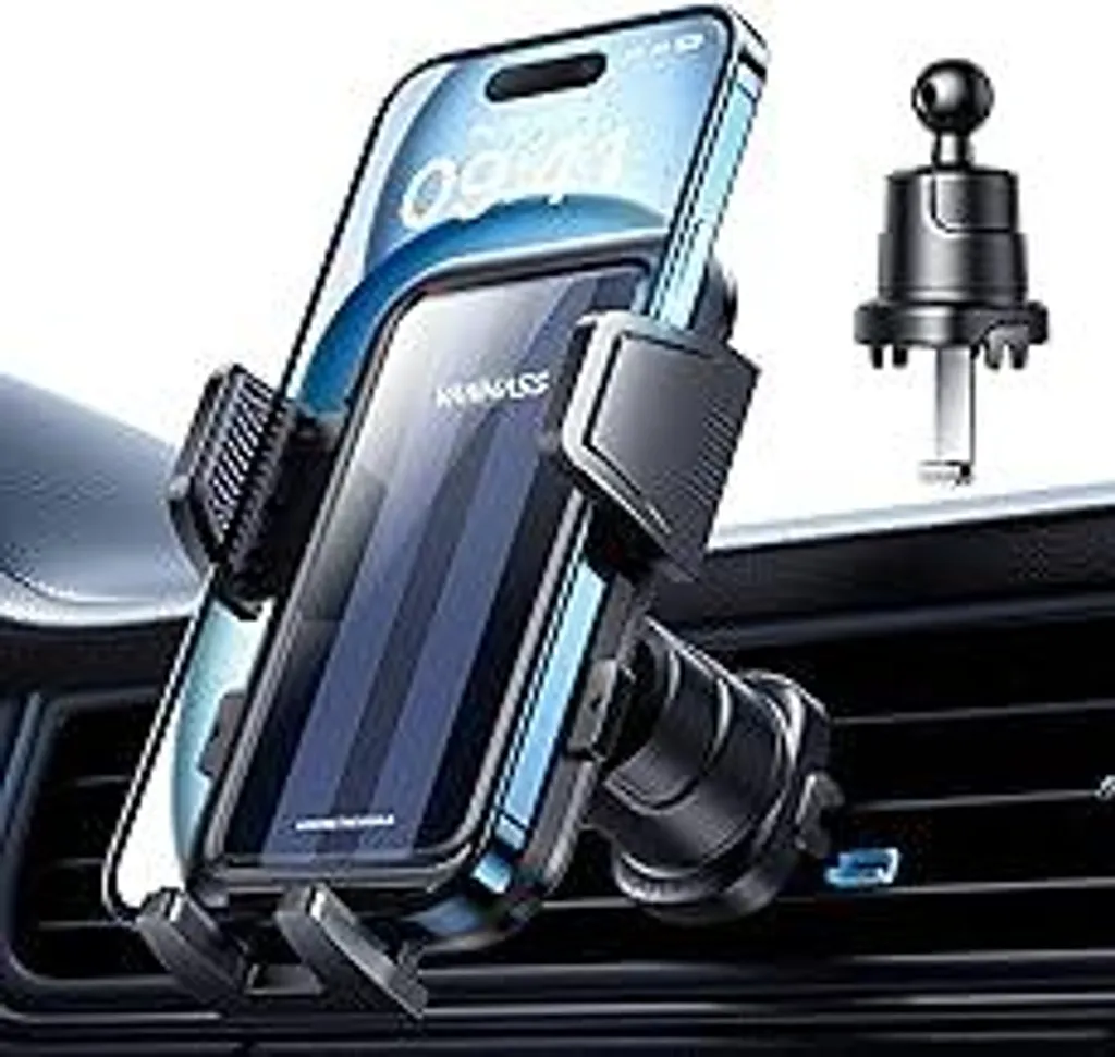Supporto per cellulare VANMASS per ventilazione auto?2026 Il gancio per ventilazione più resistente? Supporto per cellulare per auto di classe militare Supporto universale per cellulare per auto per iPhone 17 Pro Max/17 Air/16/15/14 Samsung S25 ecc.