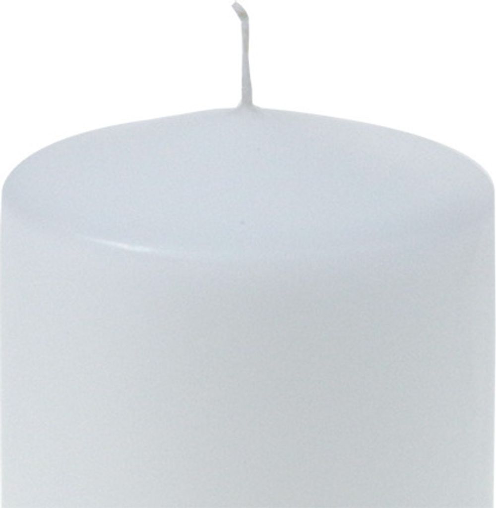 6er Set Stumpenkerzen Weiß - Hochzeitsdeko, Weihnachten, Tischdeko, 100mm, 6 Stück