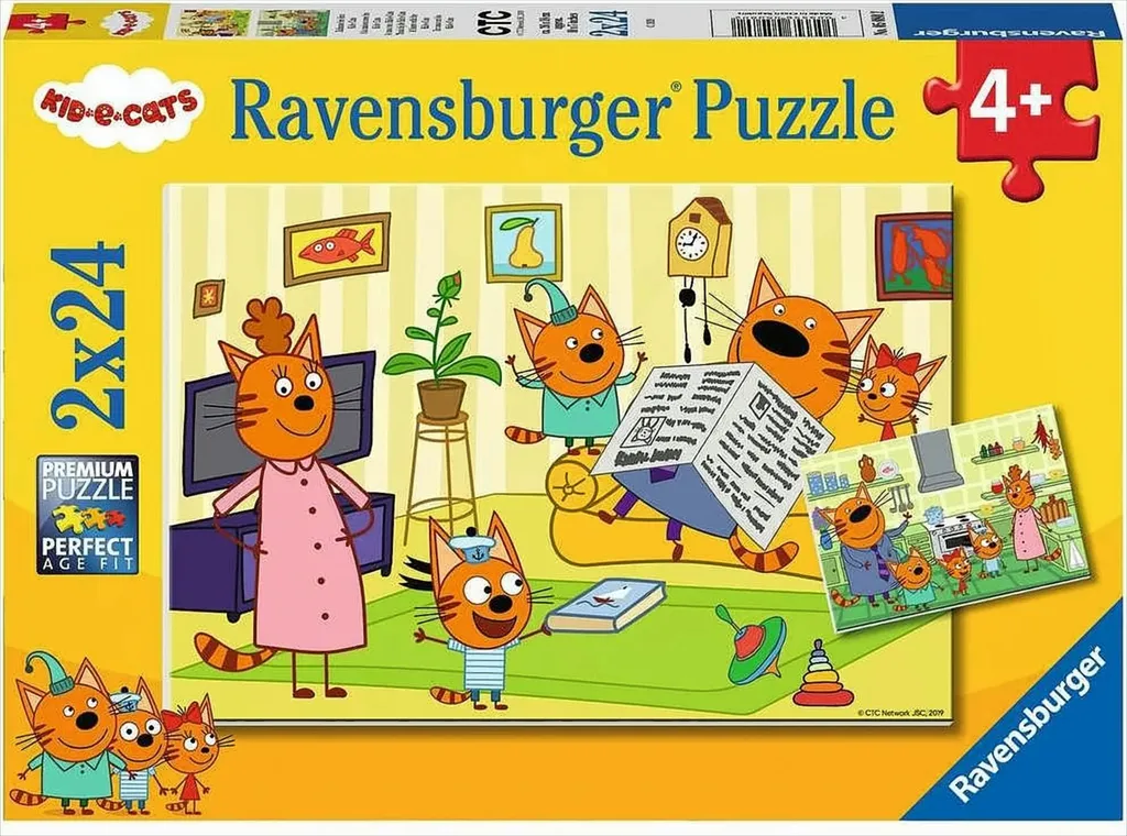 Puzzle Chats 2x24 Pièces Ravensburger - Carton Rigide et Qualité Pro