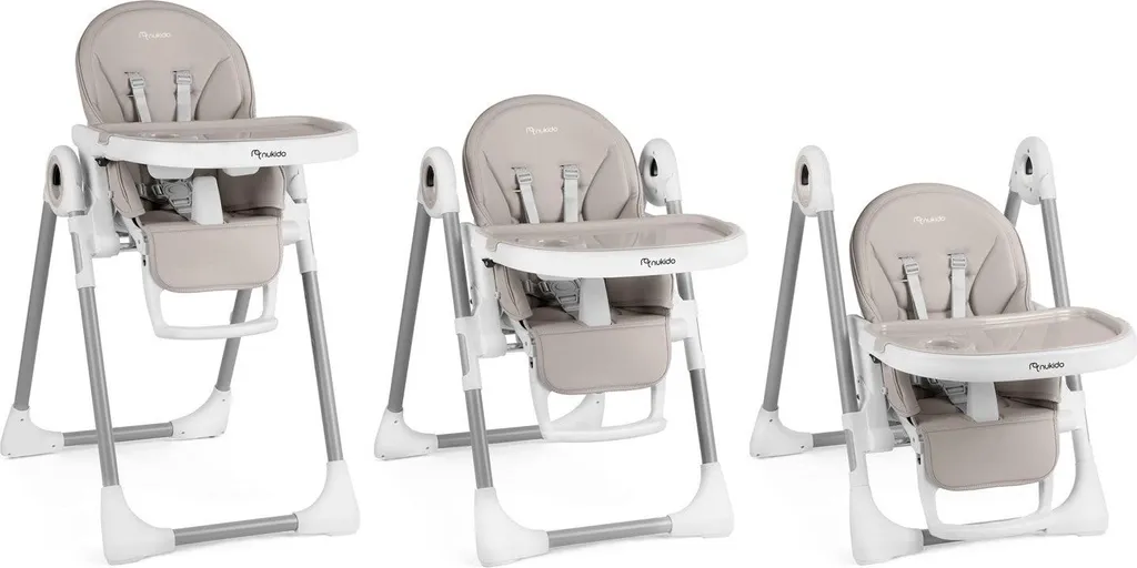 Chaise de salle à manger Belo gris avec transat et table résistante