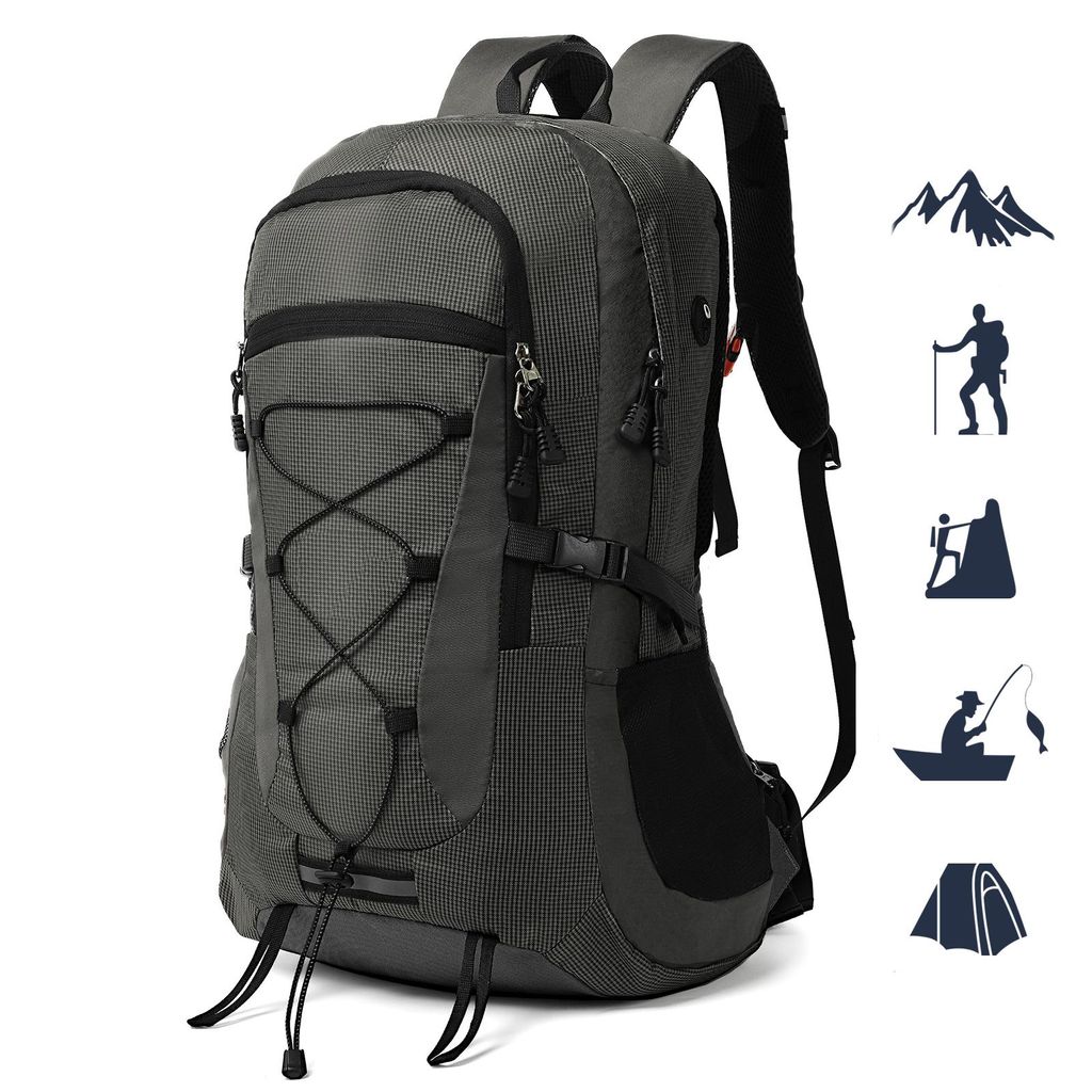 45L Wanderrucksack Herren Damen, Wasserdicht Trekkingrucksack Für Wandern, Radfahren, Klettern, Bergsteigen und Reisen Sport