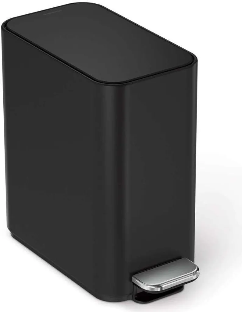 Petite Poubelle à Pédale 5 Litres Simplehuman Slim pour WC et Bureau