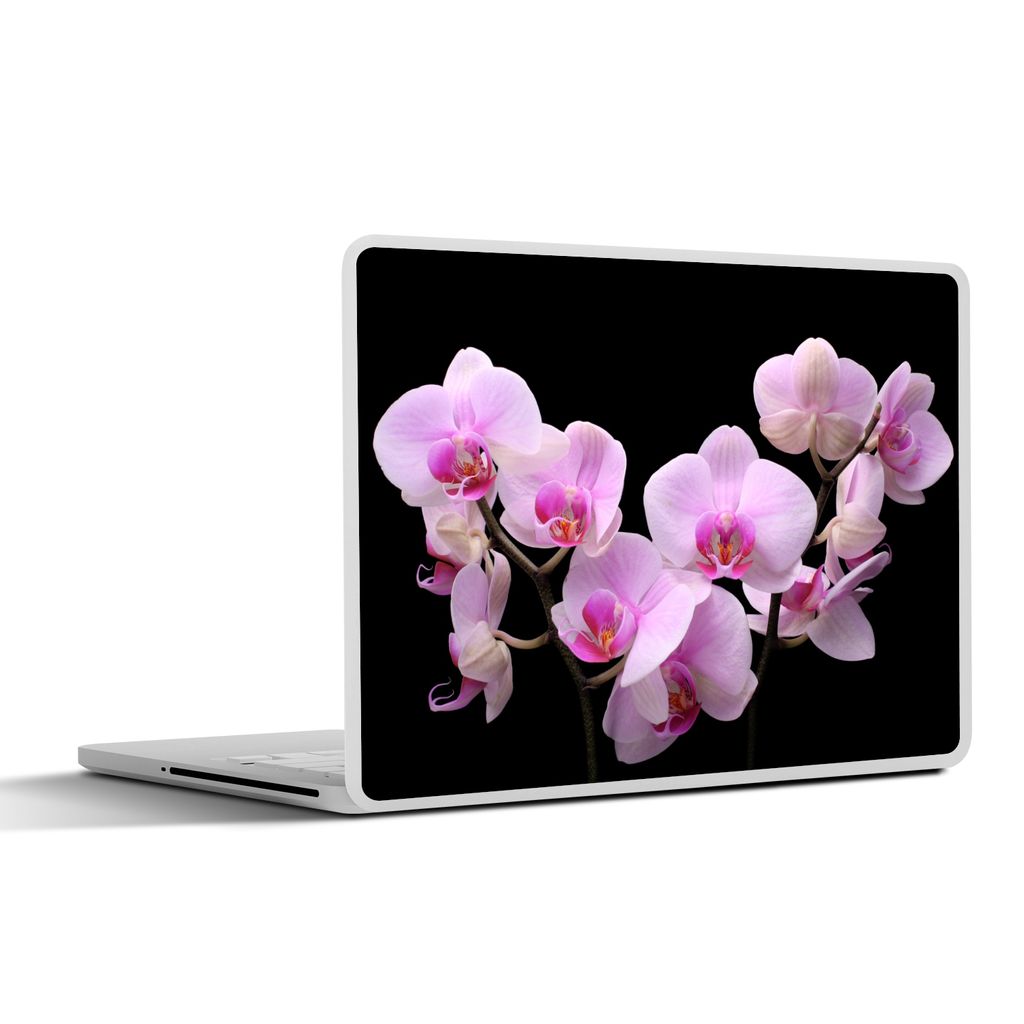 MuchoWow Laptop Aufkleber Sticker Cover Orchidee - Blumen - Rosa - Flora 30x21 cm - Sticker für Laptop - Selbstklebend