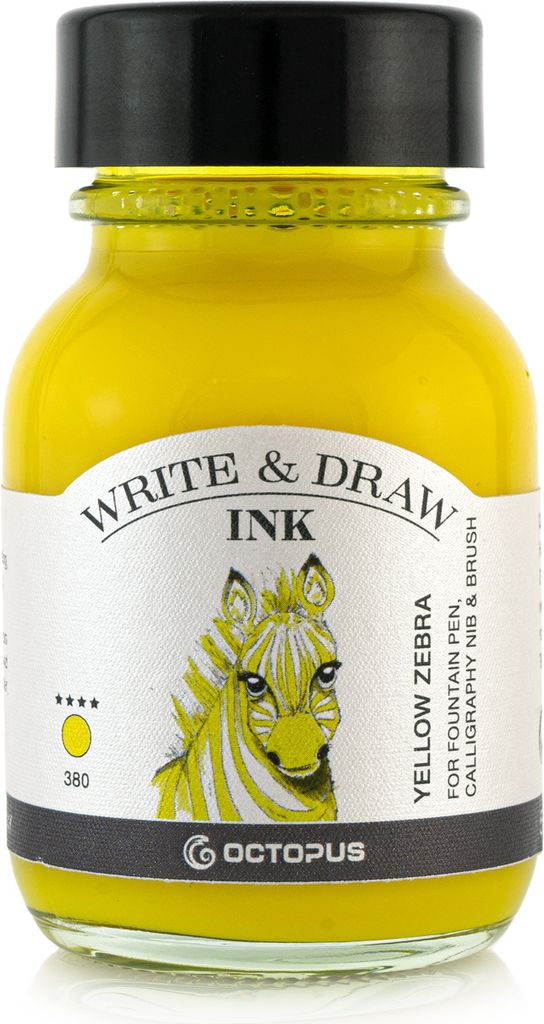 Write and Draw Ink 380 Yellow Zebra, Schreib- und Zeichentusche, 50 ml