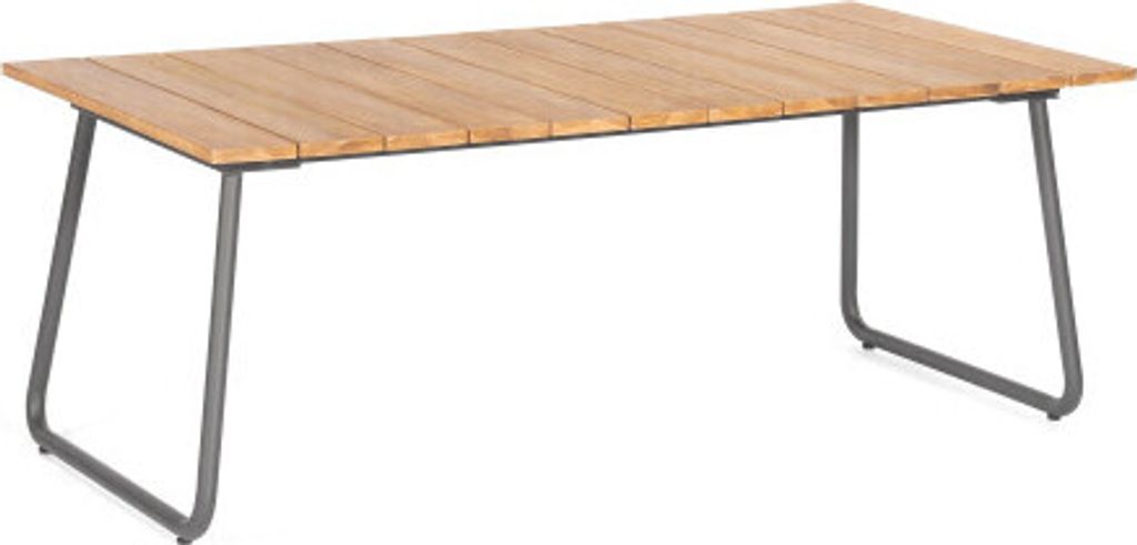 Sonnenpartner Woodland Lounge-Tisch Gartentisch 200x100 cm Aluminium mit Teak