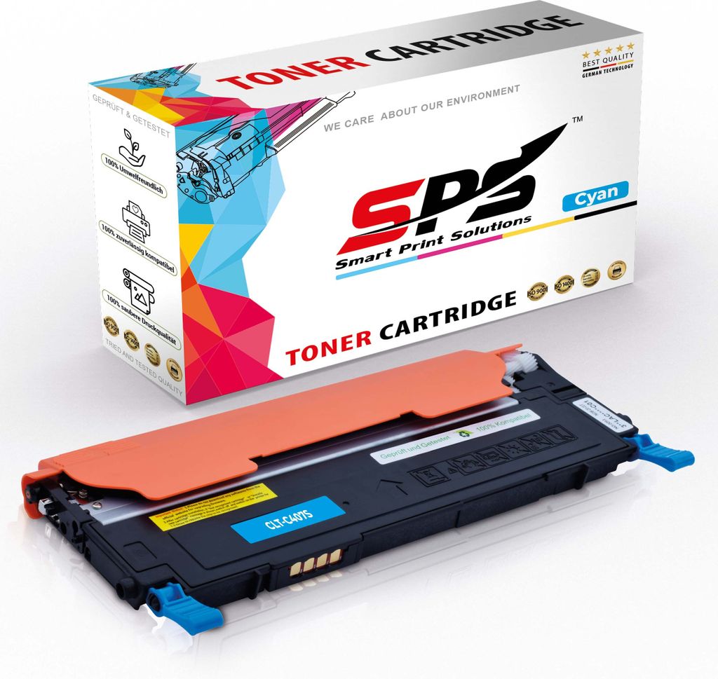 Kompatibel für Samsung CLP 325 N (CLT-C407S/C407) Toner-Kartusche Cyan