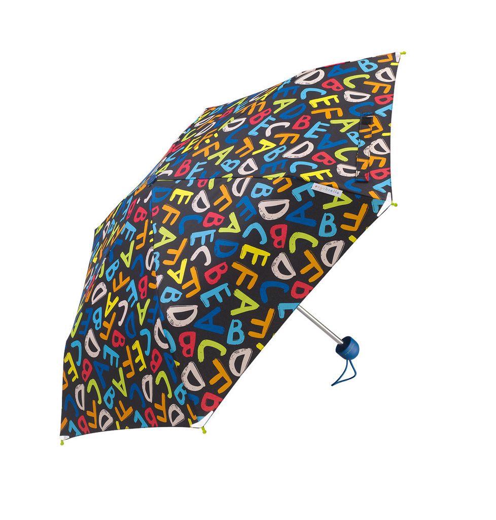 Ergobrella Kinderregenschirm mit reflektierenden Ecken ABC Produktbild 