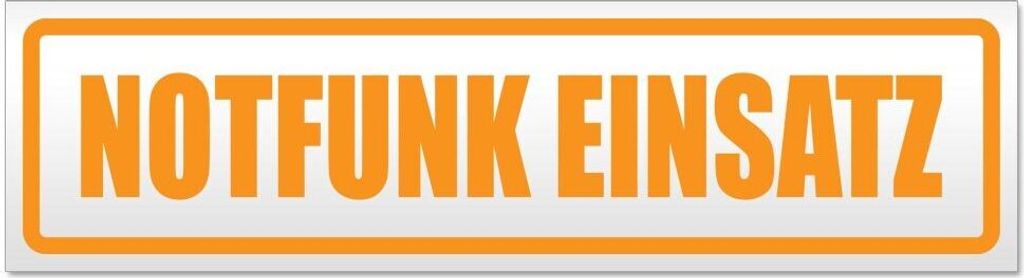 Kiwistar Notfunk Einsatz Magnetschild Schild magnetisch - 20cm Orange - Magnetfolie für Auto PKW Kfz