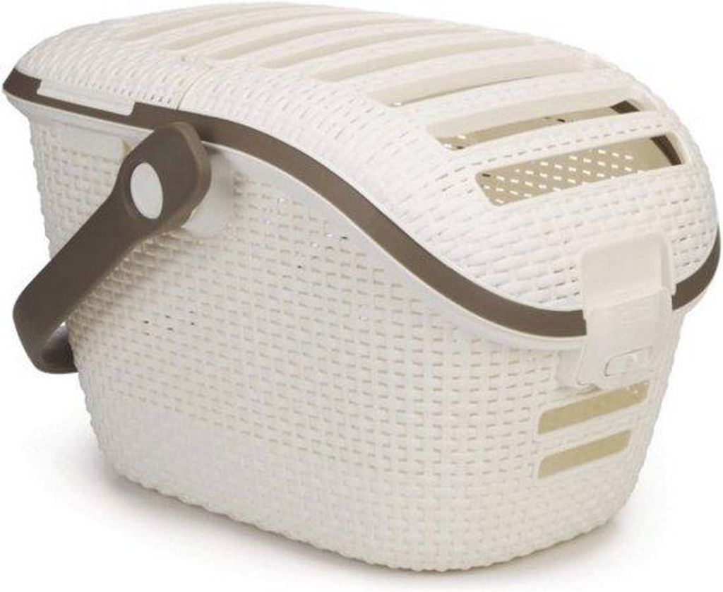 Weißes Reisighaus 51x38x33 cm, robust, Rattanoptik für Tiere