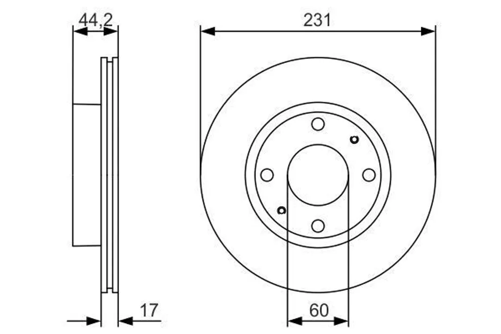 Jeu de disques de frein arrière BOSCH pour SUZUKI CARRY X Bus et FD