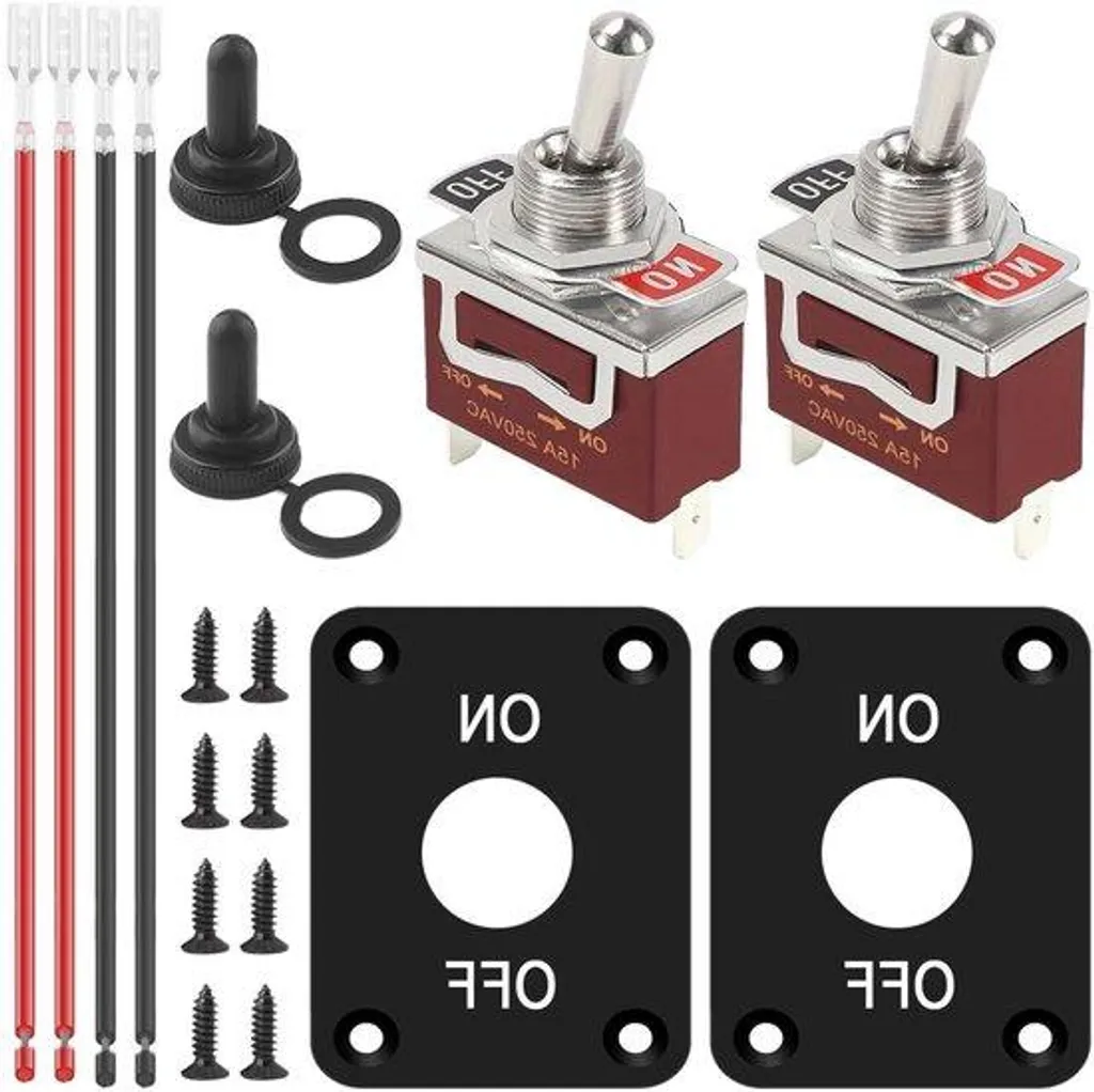 Interrupteur SPST pour rénovation électrique et bricolage lot de 2 unités