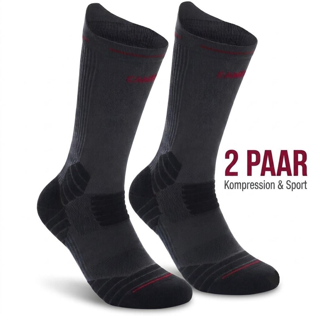 CAMBIVO 2 Paar Sportsocken Damen Herren 10-15 mmHg, Produktbild 