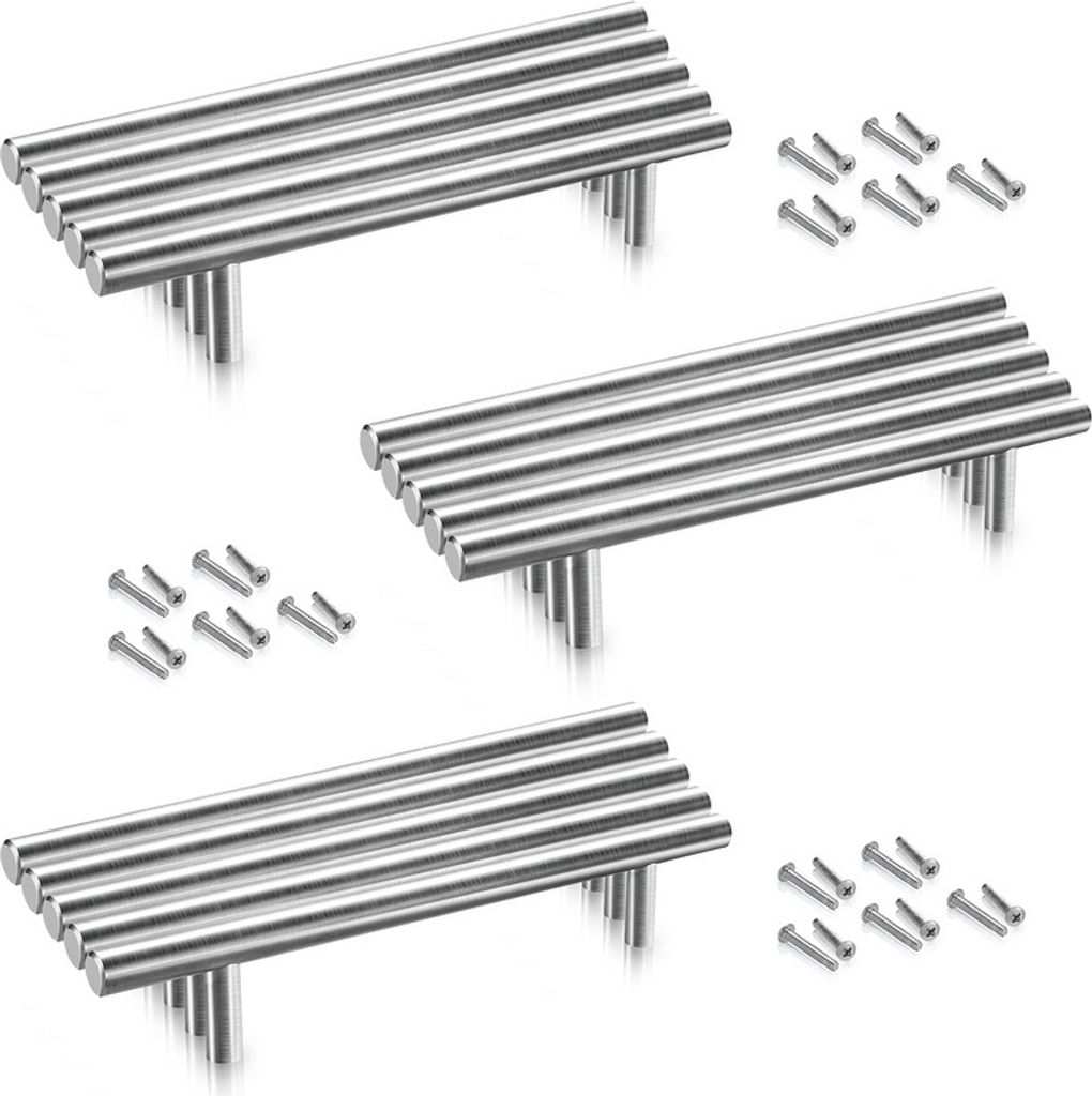 Jiubiaz Möbelgriffe Schrankgriffe Küche Schrankgriff Bad Küchengriff Büro Türgriff 220*160*10MM 10 Stück