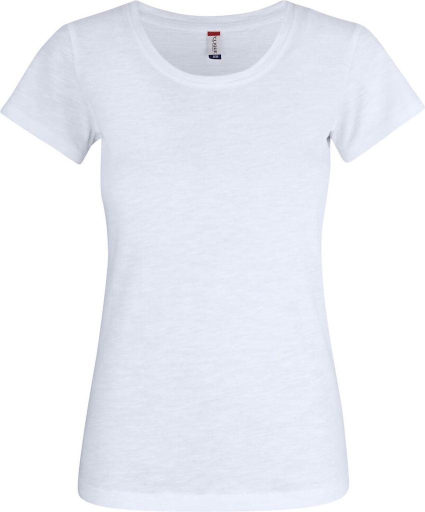 Modern geschnittenes Damen T-Shirt, Serie Slub-T, aus ringgesponnener Jersey-Baumwolle