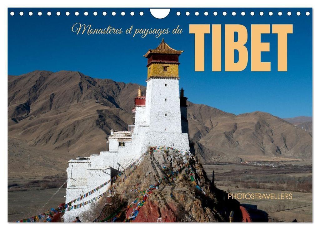 Monastères et paysages du Tibet (Calendrier mural 2027 DIN A4 vertical), CALVENDO calendrier mensuel