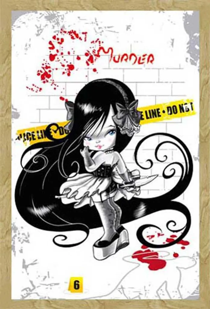 Poster Maya Fox Police Line et Cadre Shinsuke en MDF Hêtre Vitre Acrylique