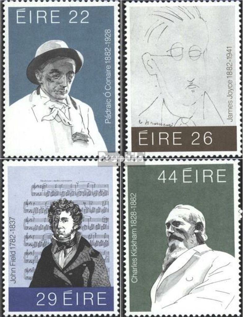 Briefmarken Irland 1982 Mi 468-471 (kompl.Ausg.) postfrisch Schriftsteller