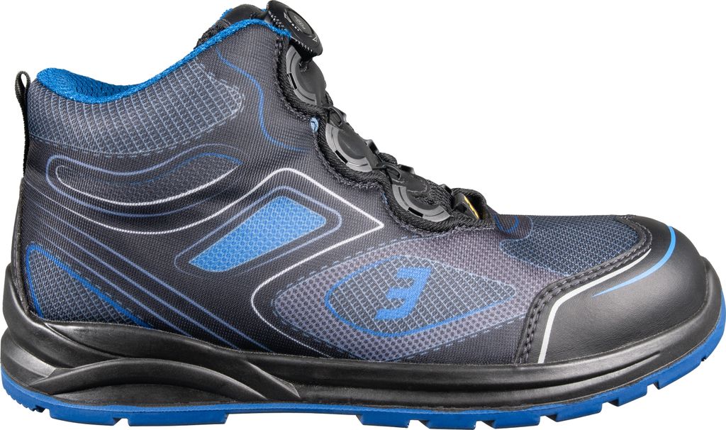 Safety Jogger Sicherheitsschuh S1P ESD, mittelhoch, sportlich, mit TLS-Schnellverschluss, blau, Gr. 41