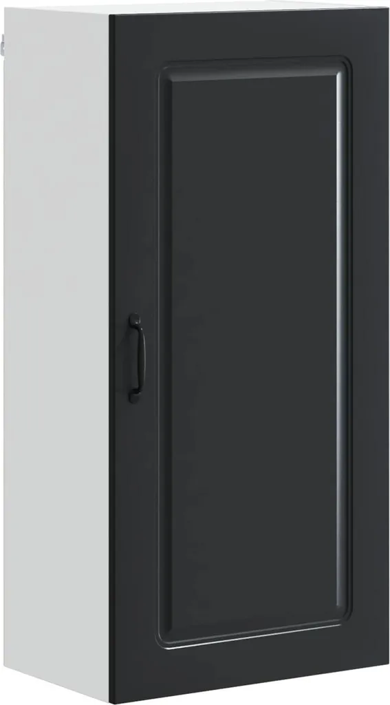 Mobile Cucina Kalmar Nero 50x31x100 cm | Dispensa Salvaspazio Legno