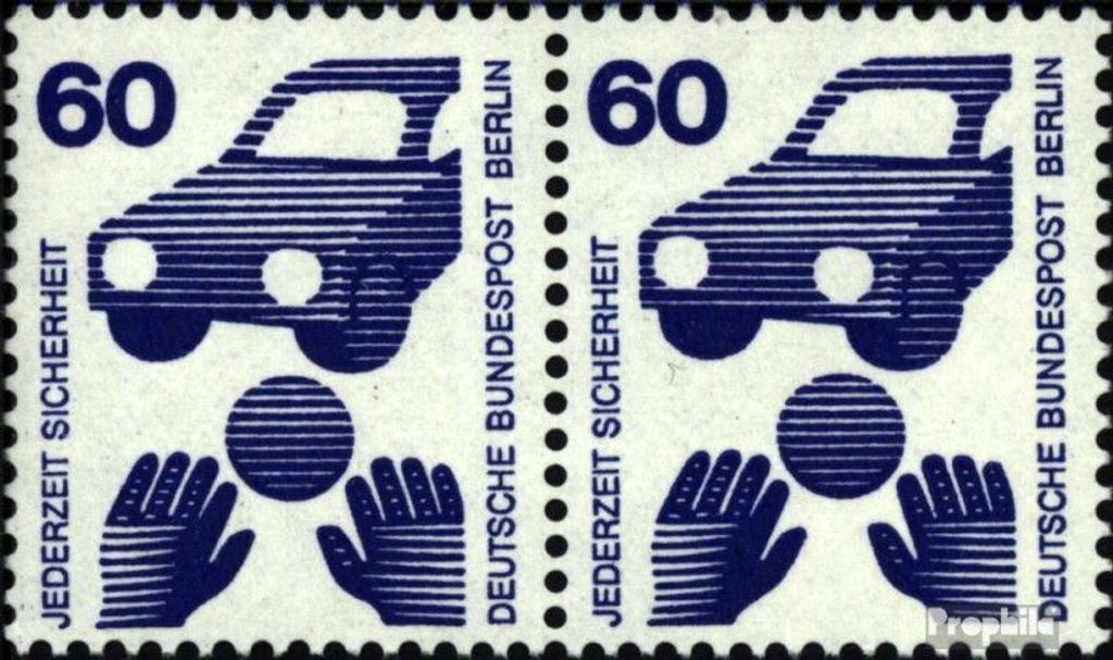 Briefmarken Berlin (West) 1971 Mi 409A wP waagerechtes Paar Produktbild 