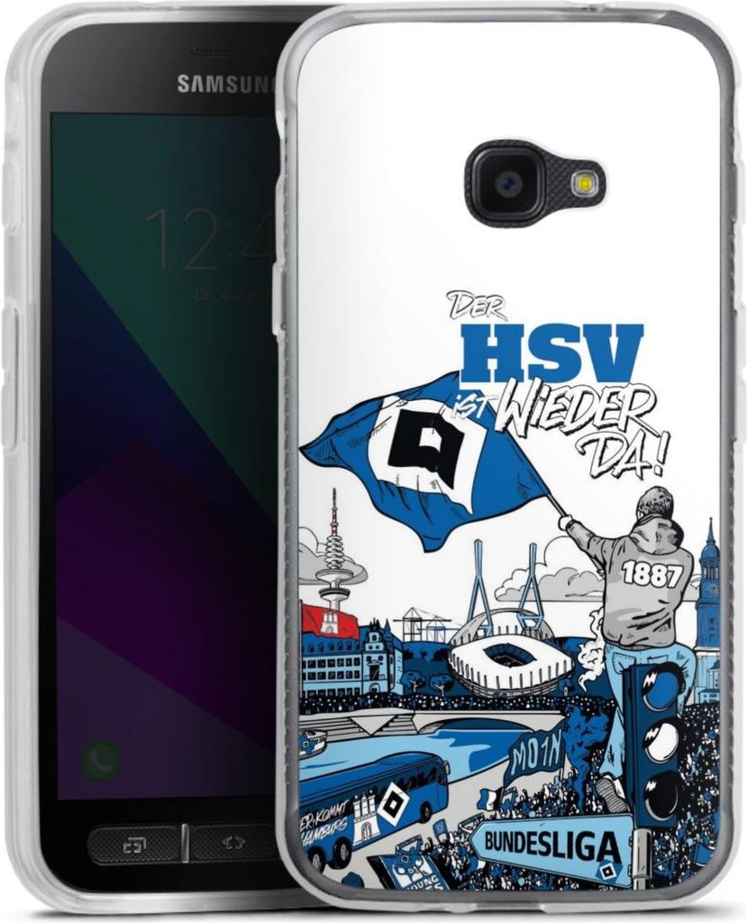 DeinDesign Handyhülle für Samsung Galaxy Xcover 4 Silikon Hülle Case Smartphone Schutzhülle Aufstieg Hamburger SV Offizielles Lizenzprodukt