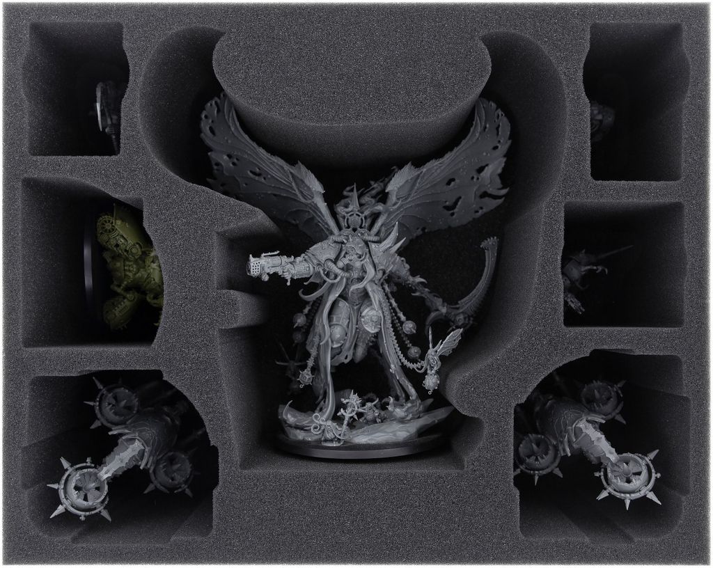 Schaumstoffeinlage für Mortarion, Foetid Bloat-drone & 4 Figuren
