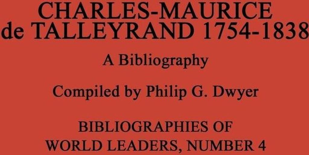 Charles-Maurice de Talleyrand, 1754-1838