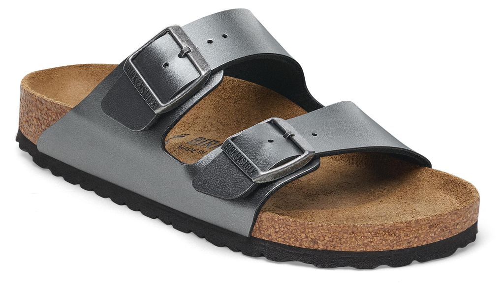 Birkenstock 1029233 Damen-Pantoletten in Silber – weite Produktbild 