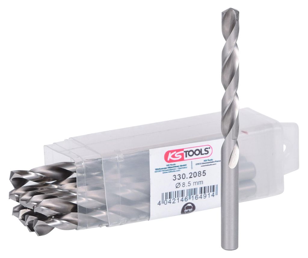 KS Tools 3302085 HSS-G Metal twist drill bit set 8.5 mm 10 pc(s)