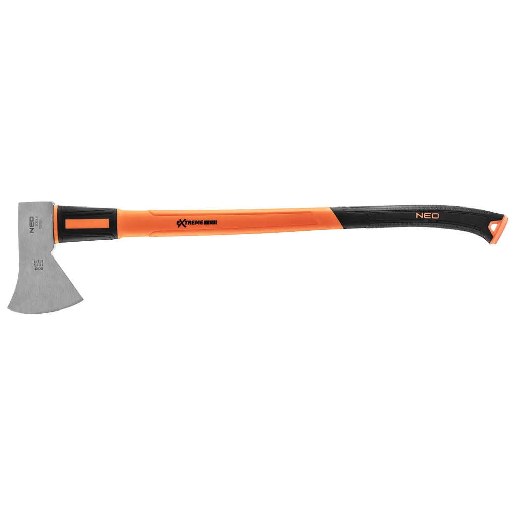 Hache robuste en acier DIN avec manche ergonomique anti-vibration 1500g