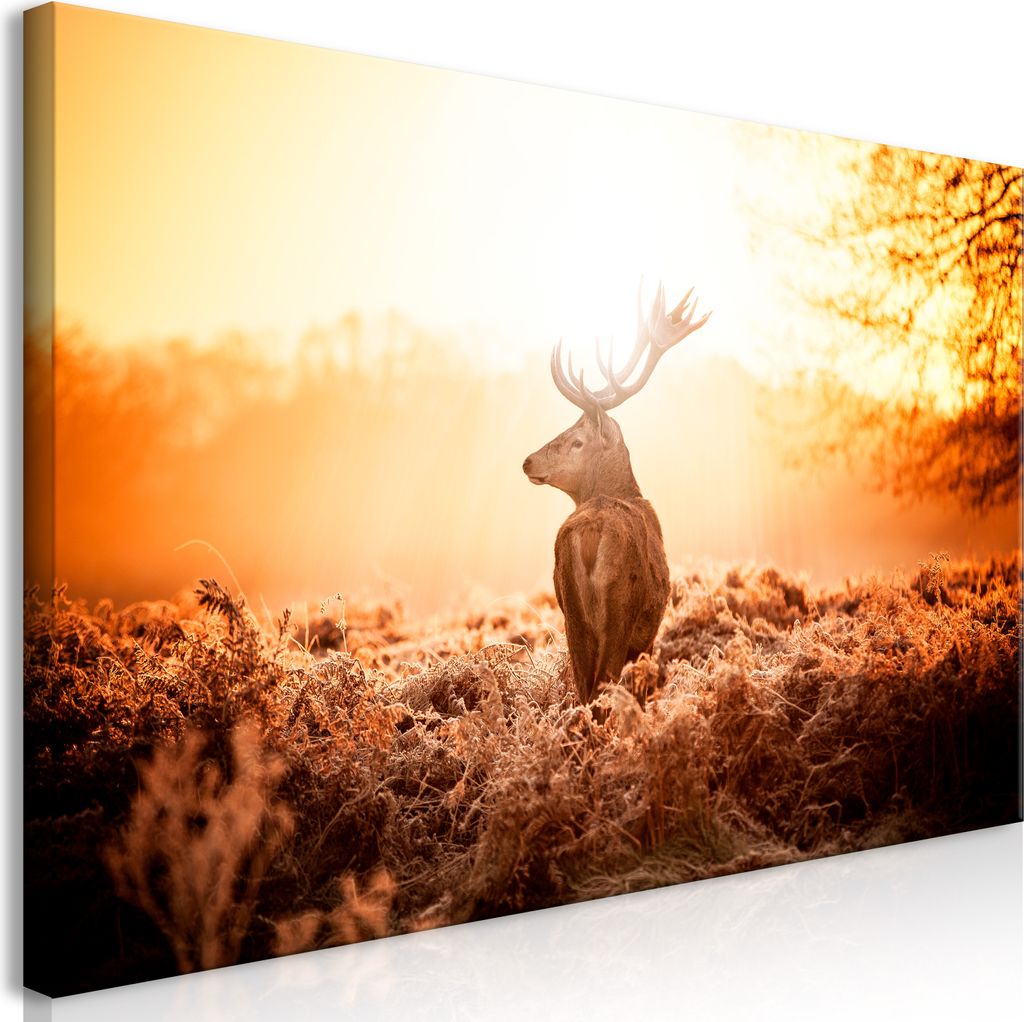 Wandbild Mega XXXL Hirsch 250x125 cm Einteiliger XXL-Format Kunstdruck zur Selbstmontage Leinwandbilder moderne Bilder DIY Wanddekoration Wohnung D...