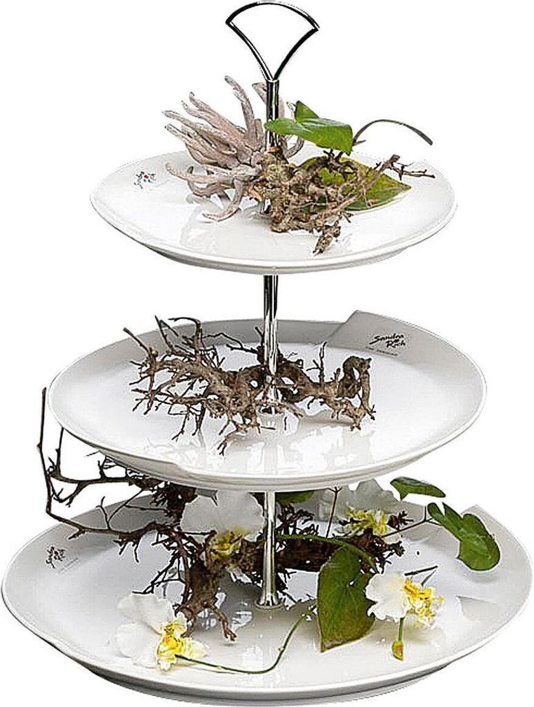 Sandra Rich 11011-39 Etażer z 3 poziomami, porcelana, wys. Zdjęcie produktu 
