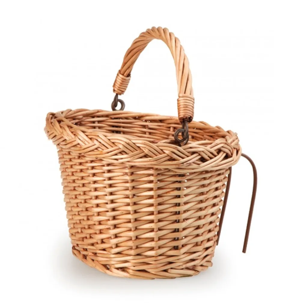 Panier de vélo enfant en osier rétro - Support de guidon Egmont Toys
