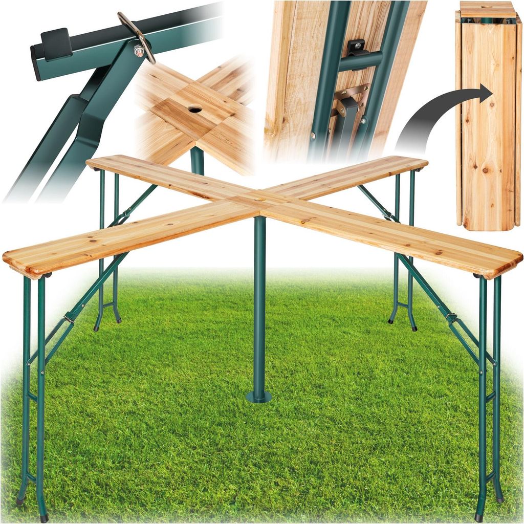 tectake® Stehtisch Quattro klappbar und standfest 241 x 241 Produktbild 