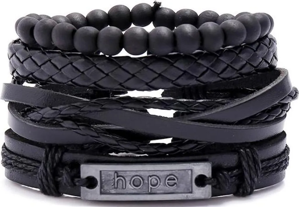Bracciale Herren Hope Uomo in Pelle e Acciaio | Gioielleria Online
