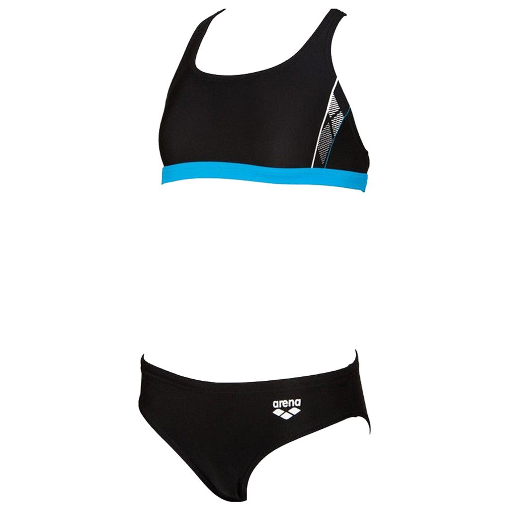 Arena Sport Bikini Skid Mädchen schwarz blau Gr 128