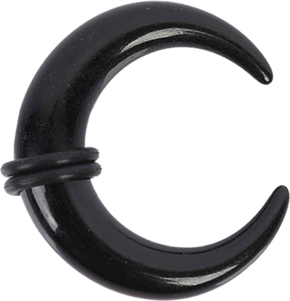 1 Stück Acryl Crescent Taper Flesh Tunnel Ohrdehner Expander Buffalo Hanger Ohrring-10mm